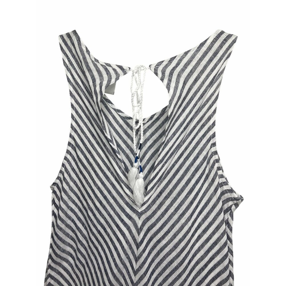 Joie Striped Sleeveless Maxi Dress With Back Tie Detail Medium - Picture 9 of 10